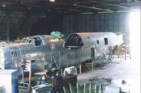 Fuselage sections rejoined and ready to accept the wing